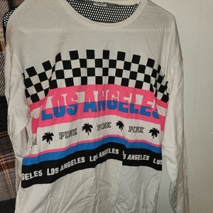 Pink Victoria's secret long sleeve with mesh back